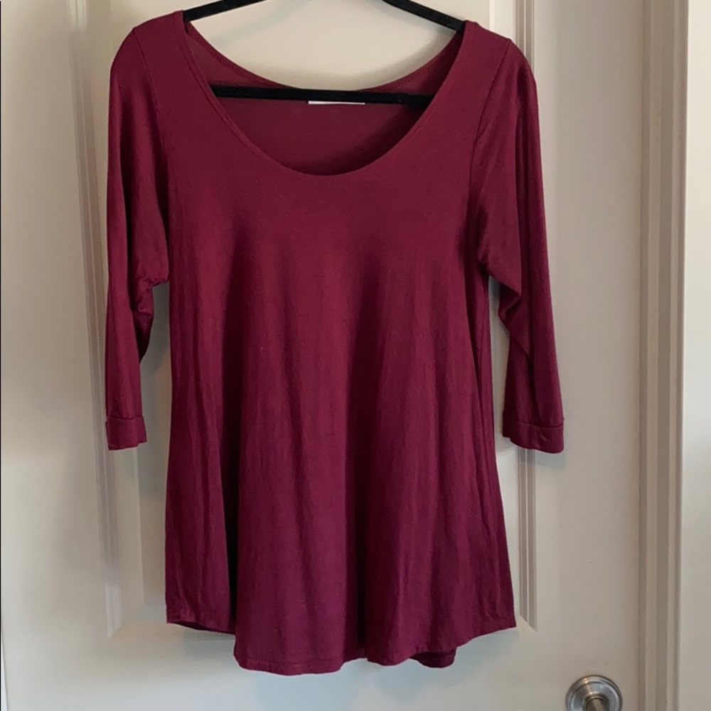 Maroon Tunic Top